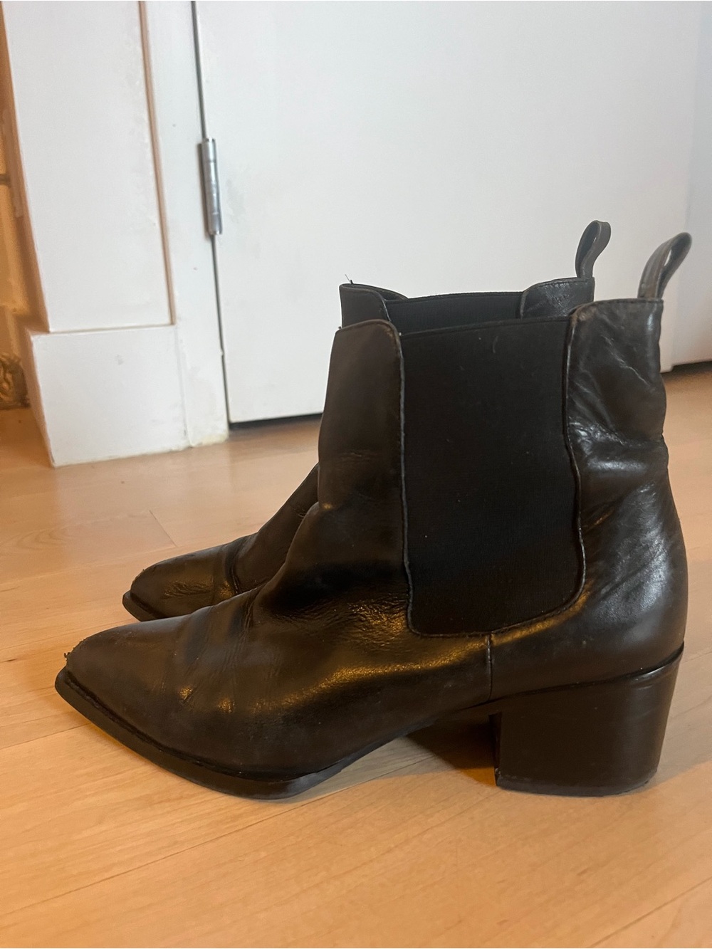 Alias Mae Classic Black Chelsea Ankle Boots - Women's Leather Slip-On